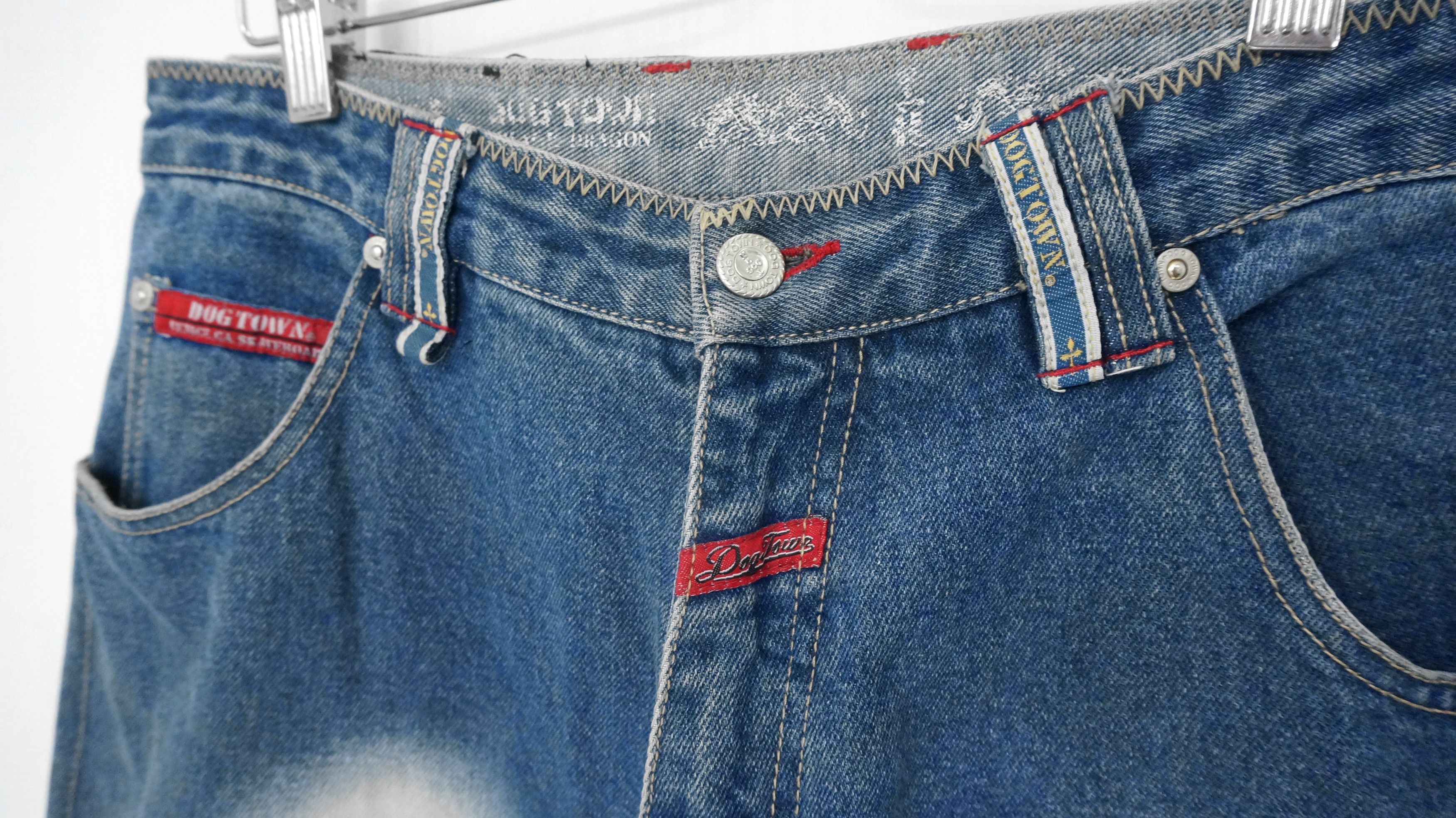 Distressed Denim - 🔥 90s Vintage DOGTOWN Distressed Baggy Worn Jeans - 11