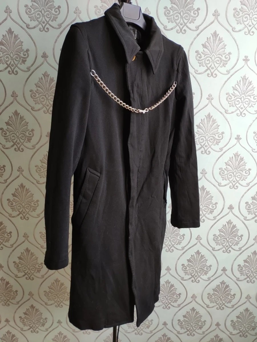 ARCHIVE ! AD2008 Boiled polyester chain black coat - 3