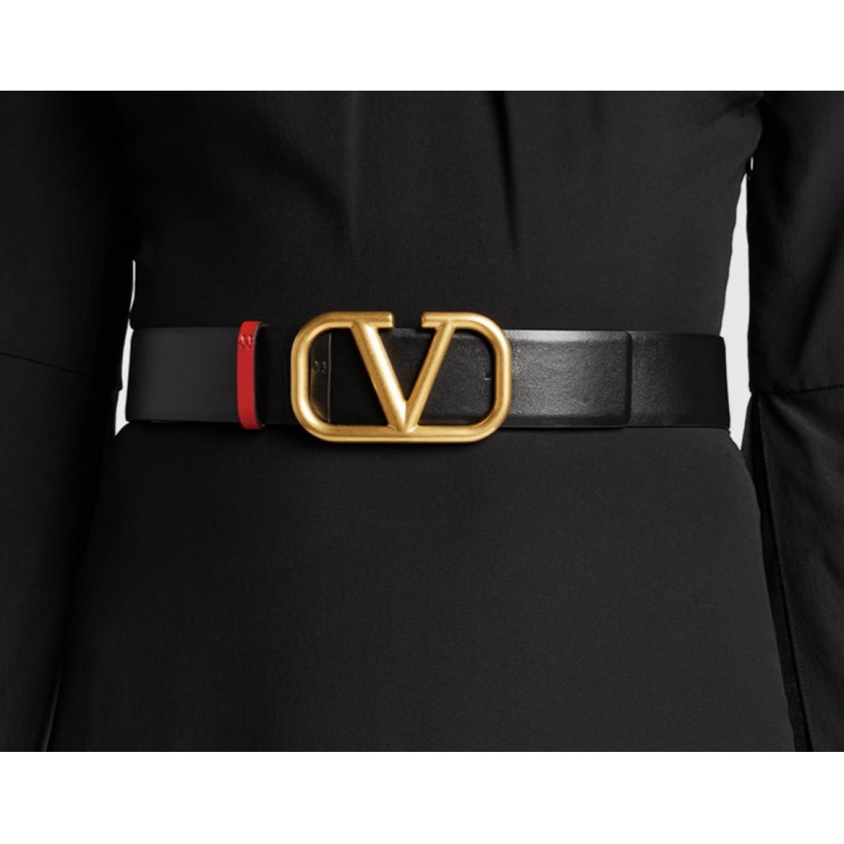 VLogo leather belt - 3