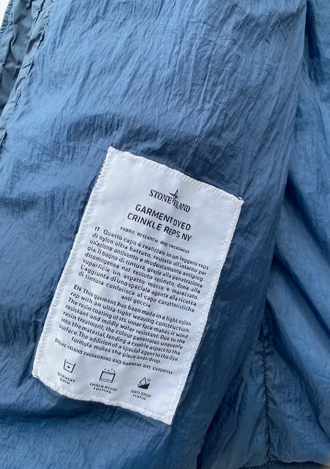 STONE ISLAND garment dyed crinkle reps ny blouson jacket - 6