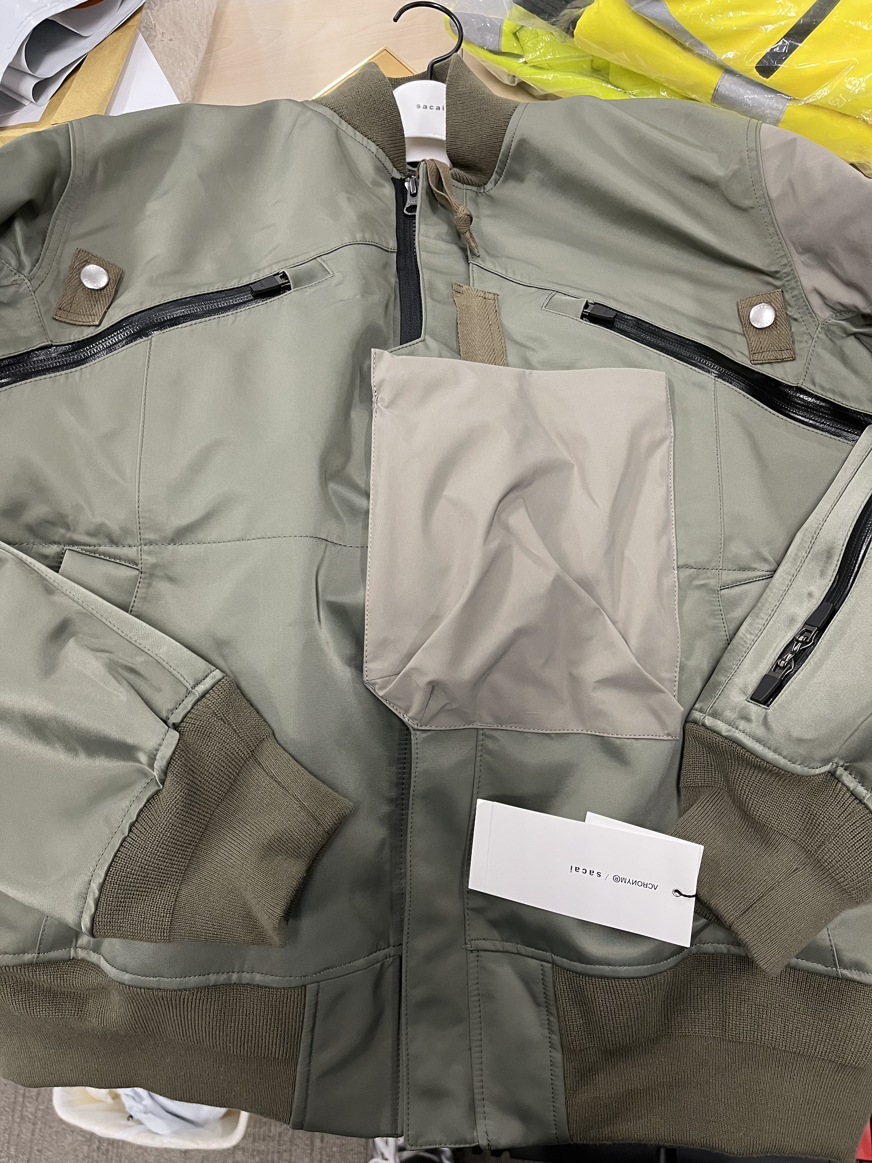 Acronym x sacai size L green bomber jacket SAC-J2762 - 1
