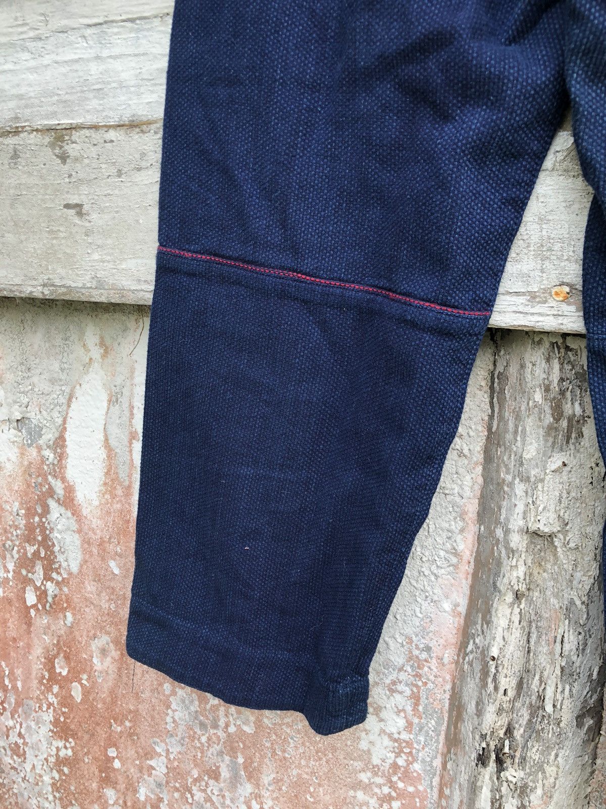 Blue Blue Pure Indigo Dyed Linen Work Pant - 7