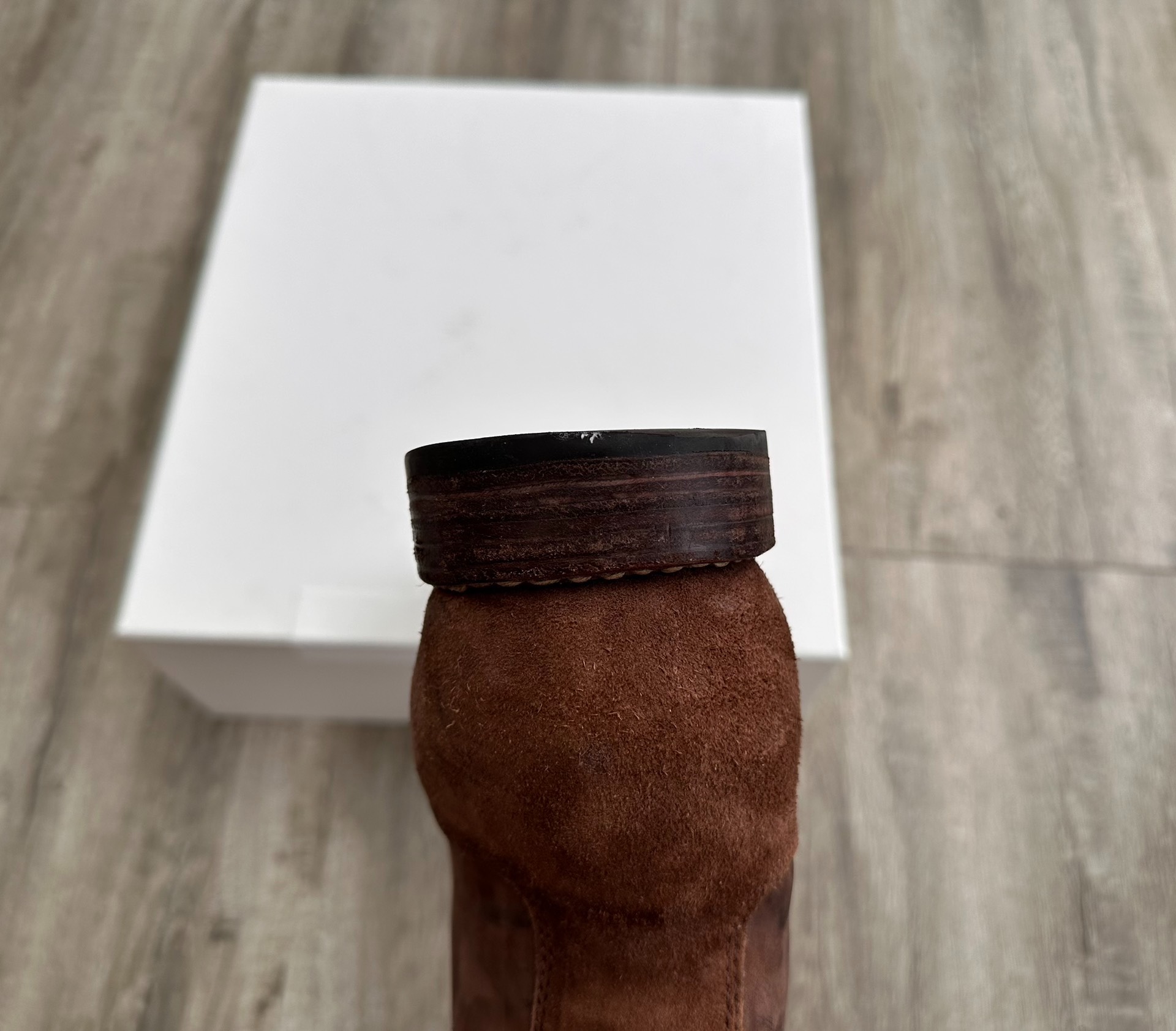 VISVIM BRIGADIER BOOTS retro stitching old cracked horse leather mid-calf boots - 8