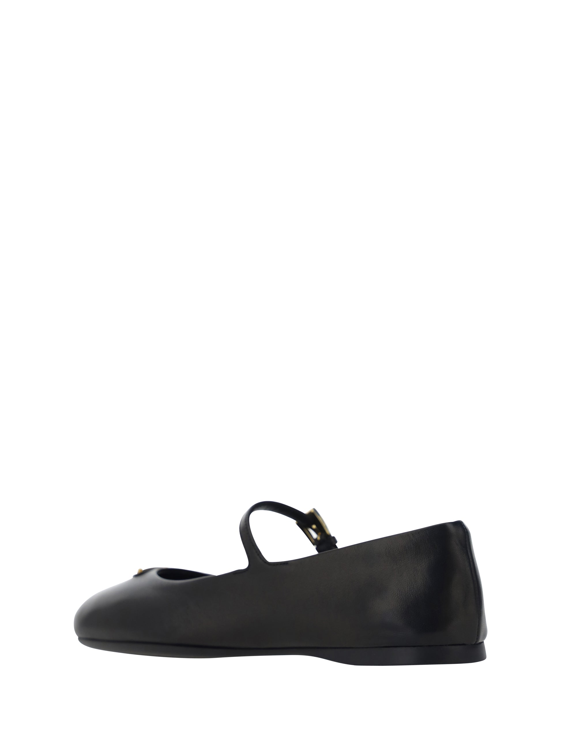 Prada black nappa leather ballerinas - 3