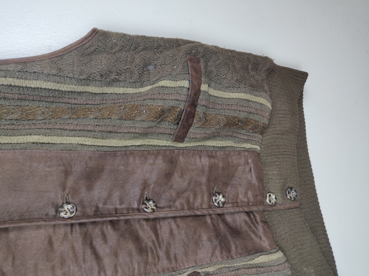 Lindbergh - Japan Woven Vest Coogi Style Button Jacket - 4