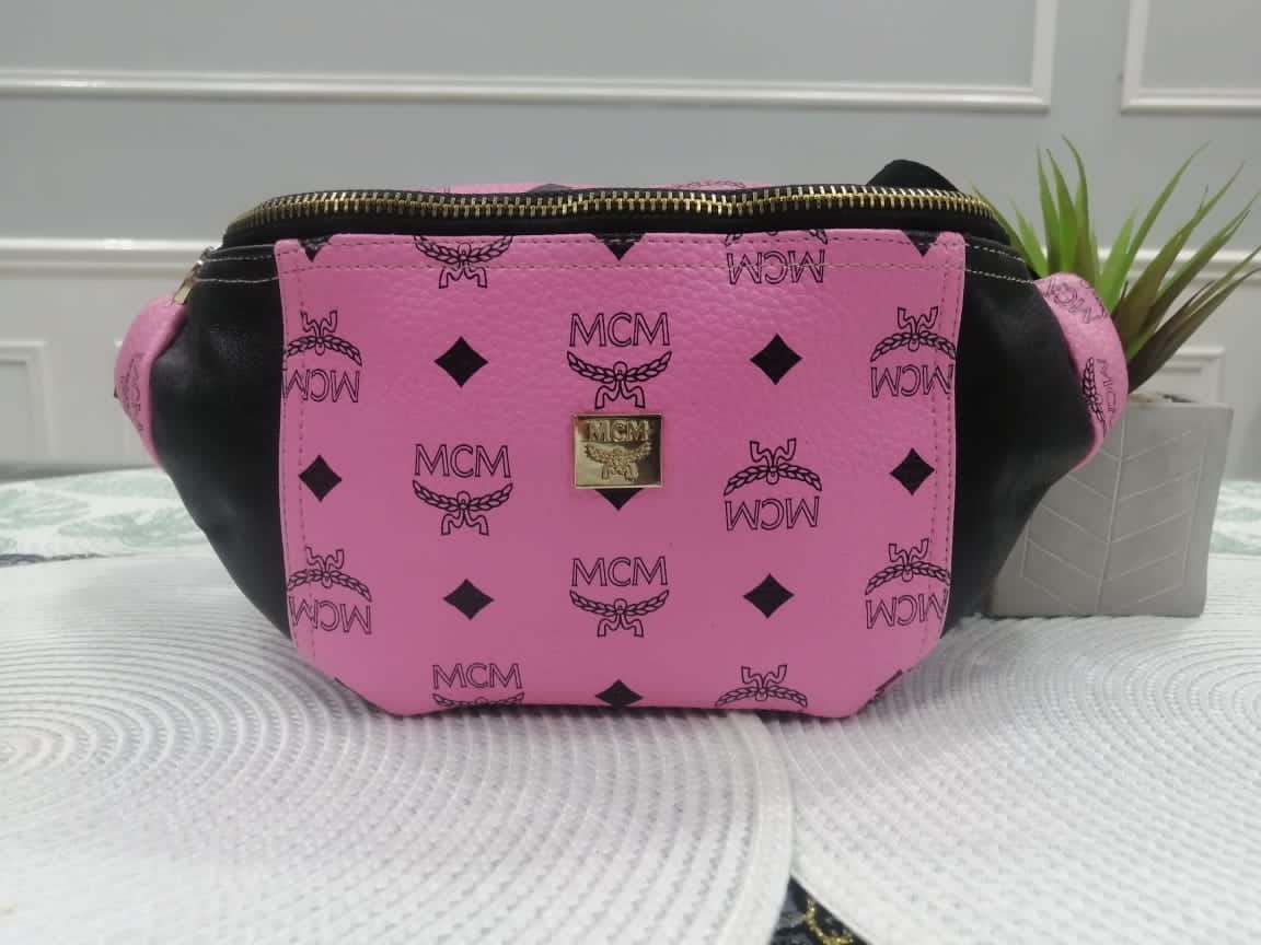 MCM Leather Monogram Waist Bag - 1