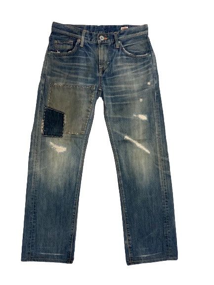 Rare‼️Edwin Distressed Patchwork Denim Jeans - 1