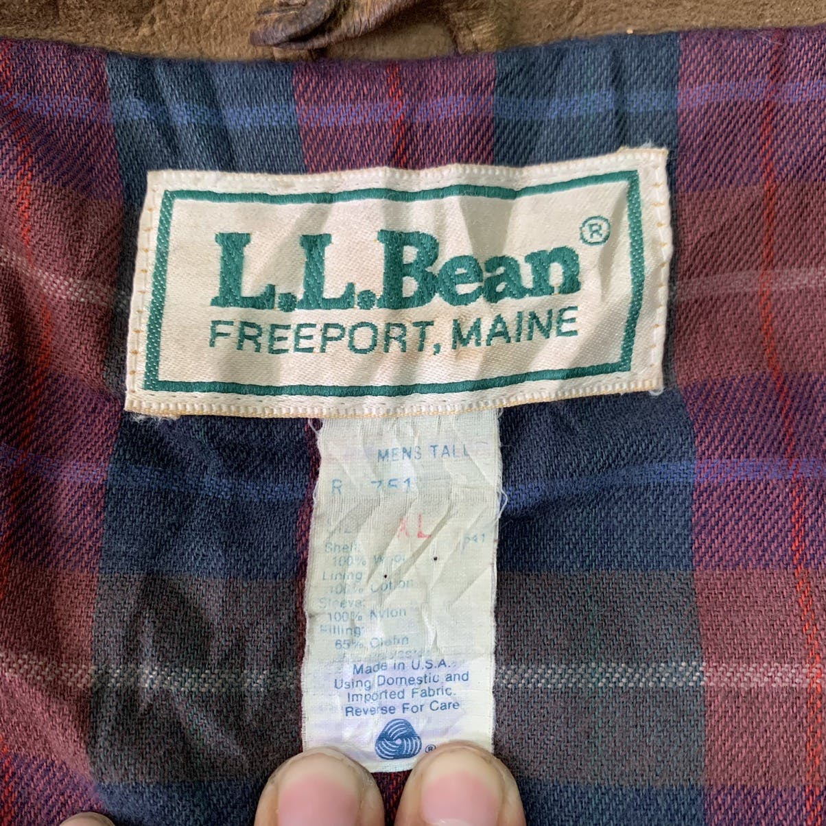 Vintage - Vtg LL Bean Wool Jacket With Thinsulate Made in Usa