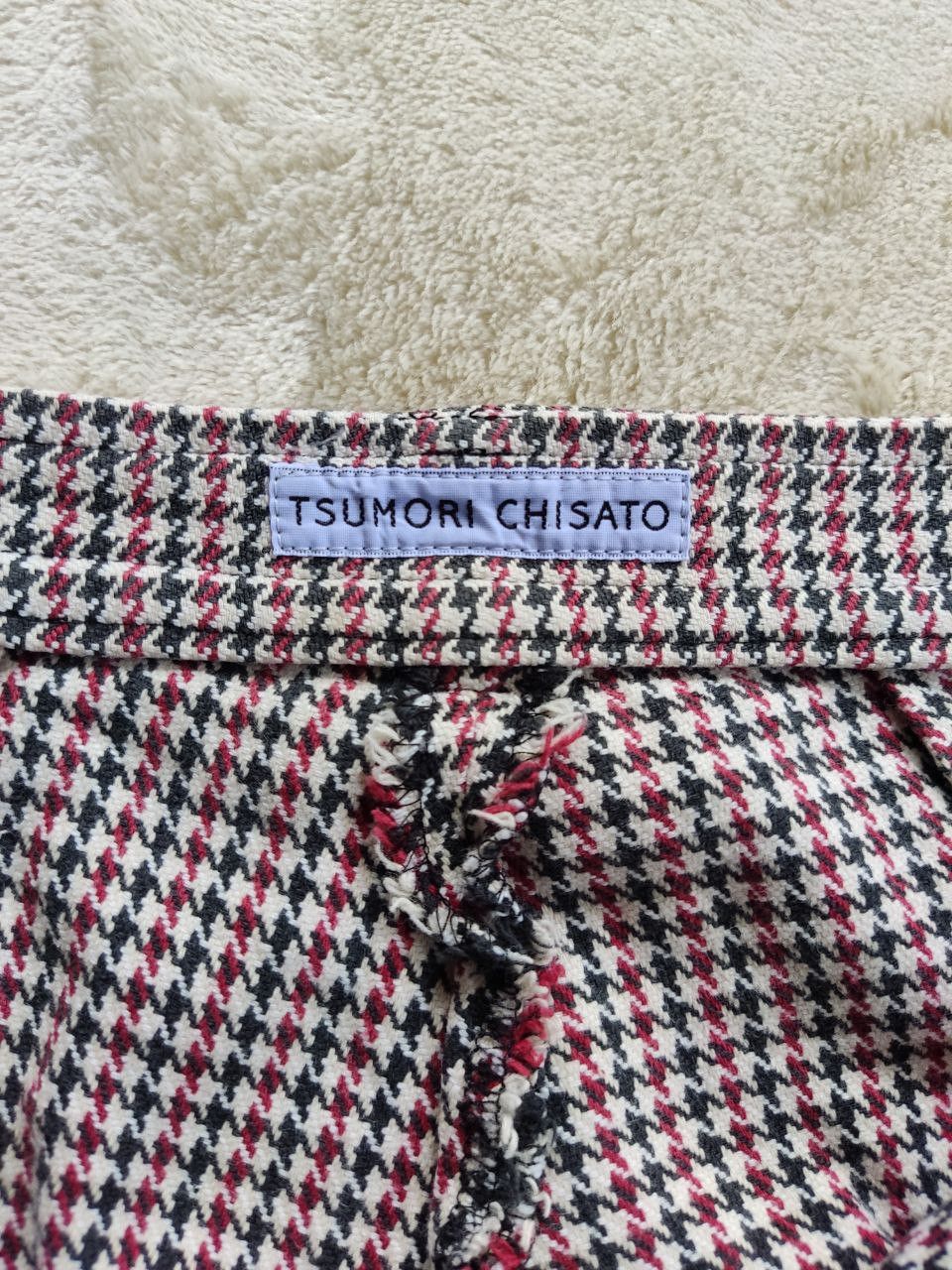 Issey Miyake Tsumori Chisato Houndstooth Graphic Wool Pants - 10