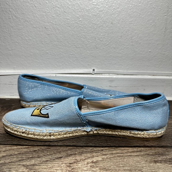 Circus by Sam Edelman Leni 6 Espadrille Flats Slip-On Queen Bee Patch Blue 8.5M - 4