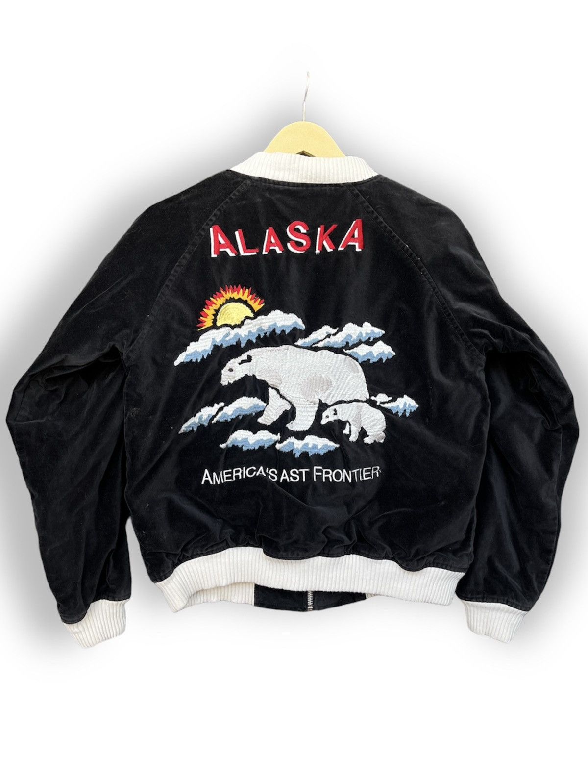 Vintage - Alaska Suede Sukajan Embroidery Japan Bomber Jacket - 2