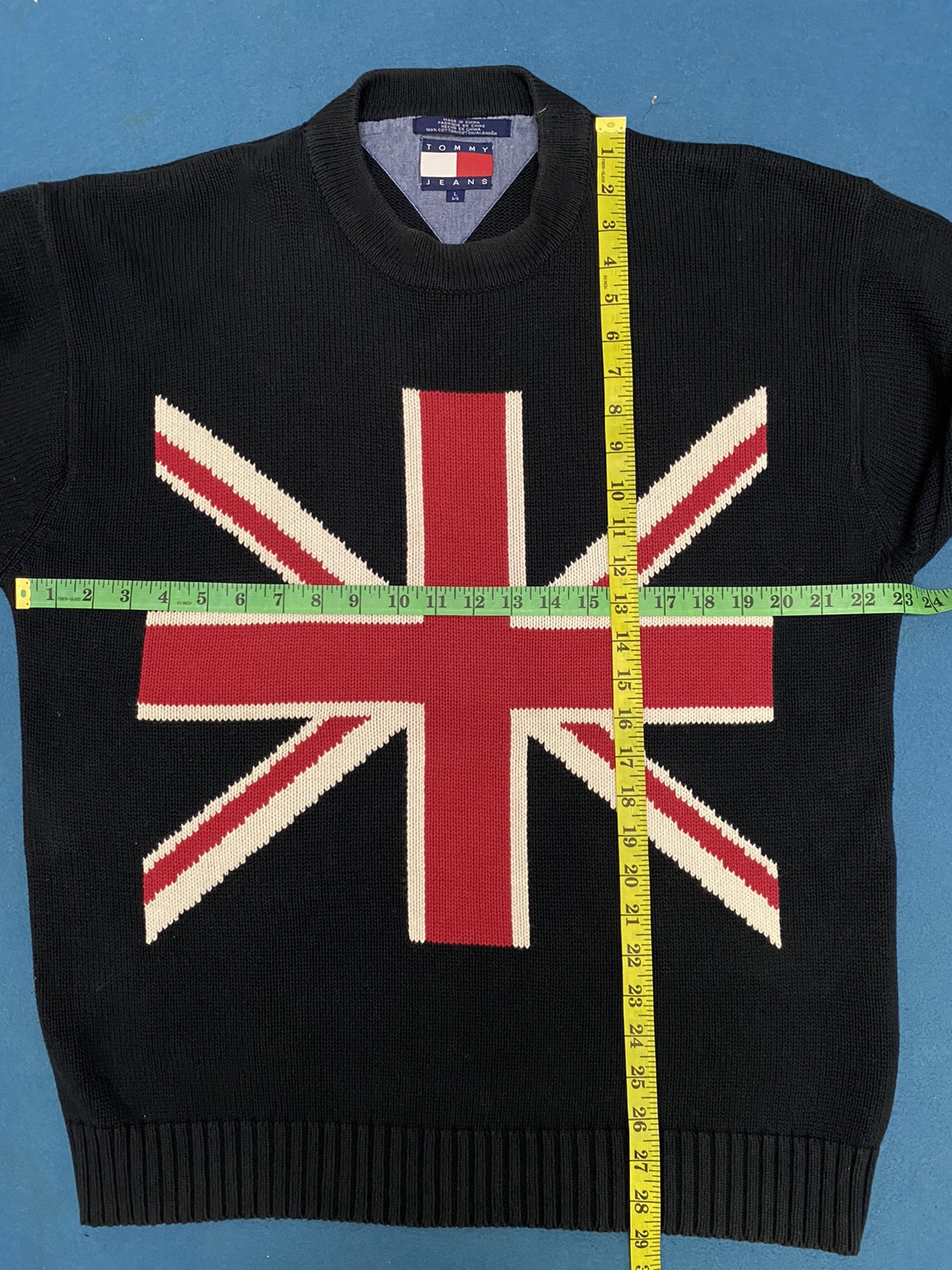Vintage - VTG TOMMY HILFIGER BRITISH FLAG KNIT SWEATER JUMPER - 10