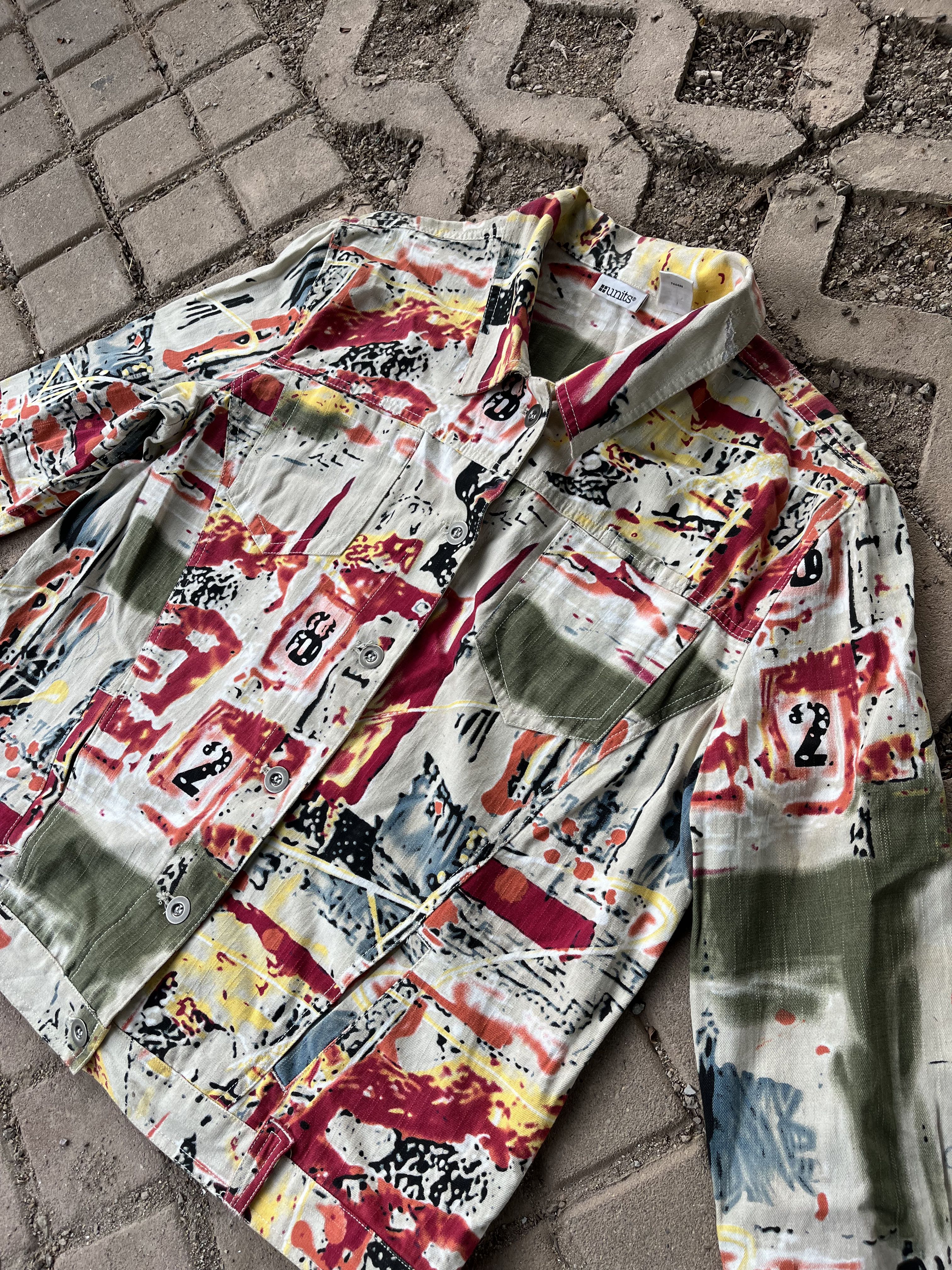 Crazy Abstract Denim Jacket - 4