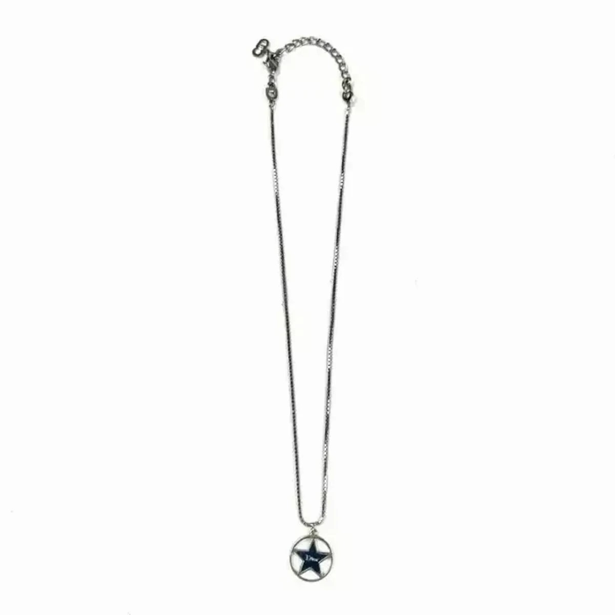 Star Pendant Necklace, Silver/Blue - 2
