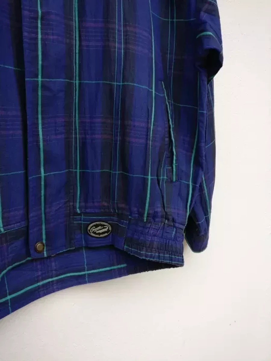 Designer - Crocodile Japan Light Jacket Checkered Coat Outerwear - 5
