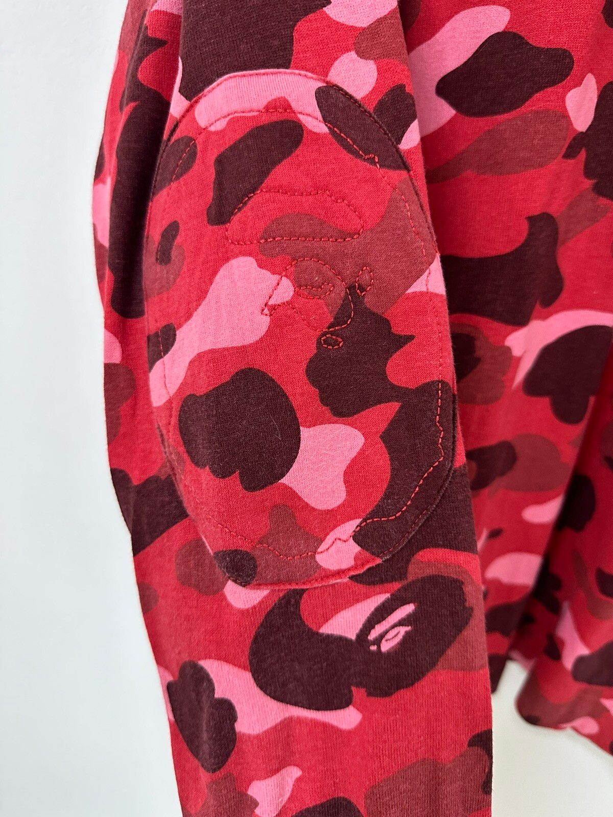 Bathing Ape Bape Rugby Shirt Camouflage Elbow Padded Design - 7