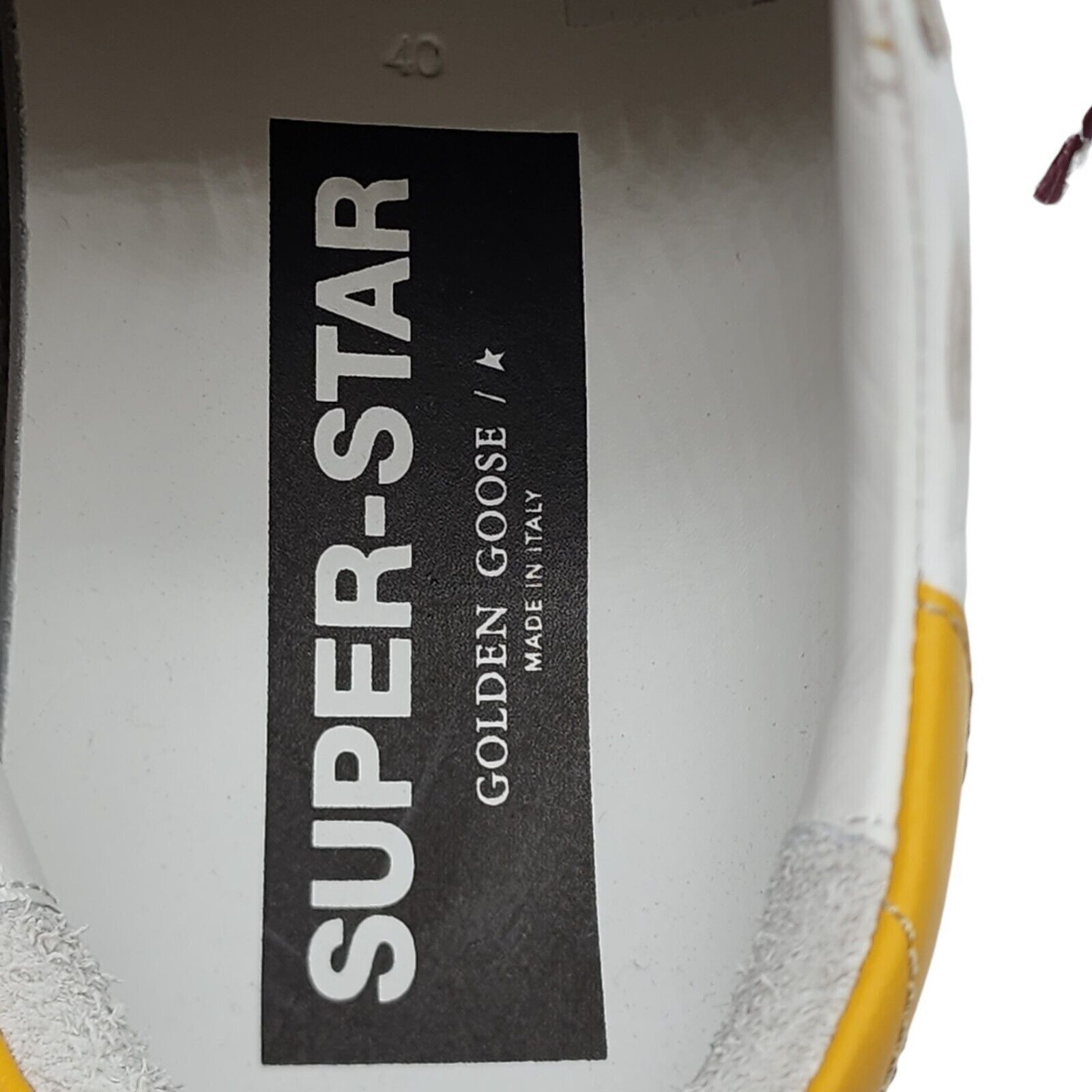 Super Star Classic Sneakers Leather White Yellow 40 $595 - 7