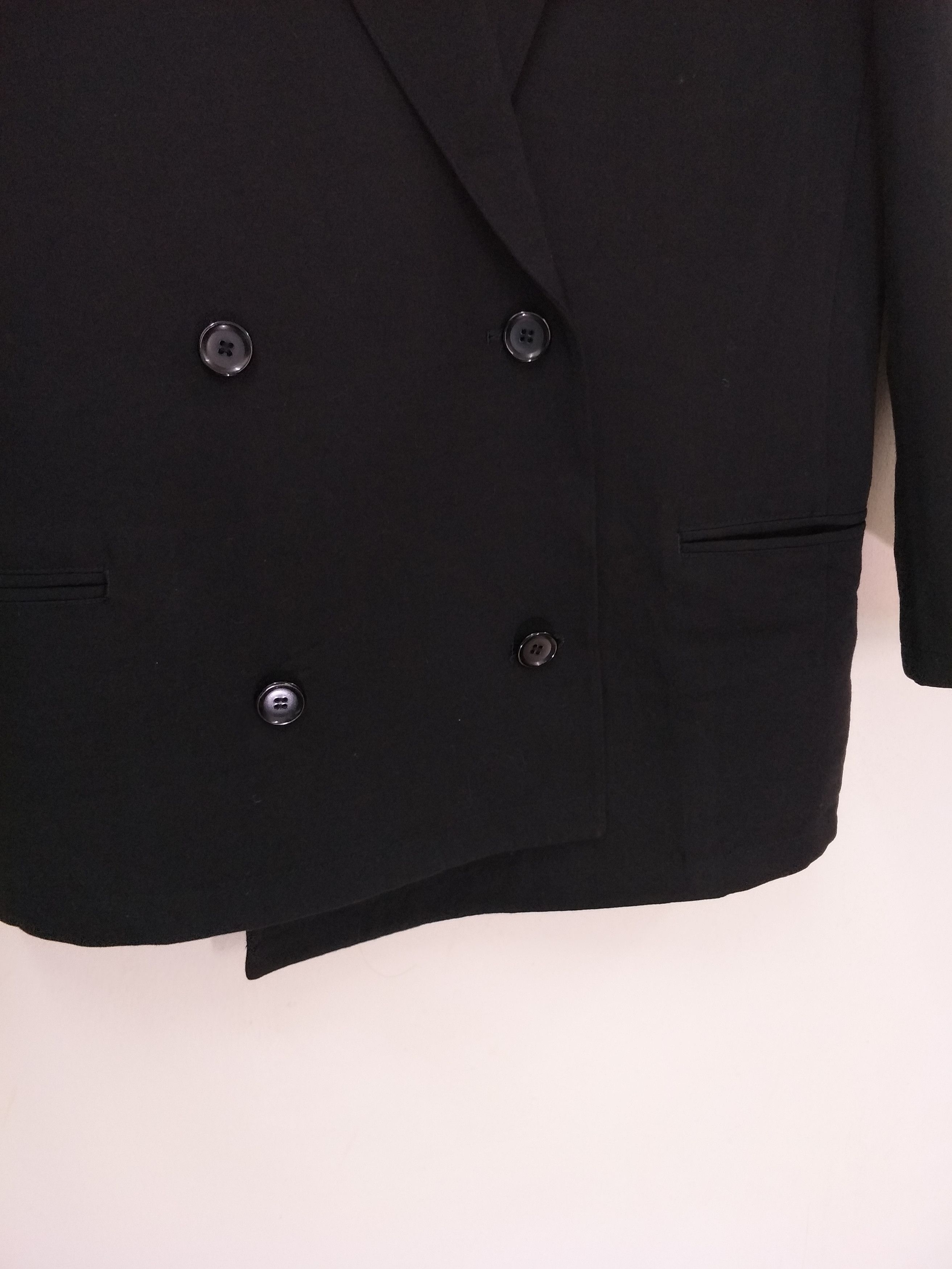 Yohji Yamamoto Y's Black Double Breasted Coat Vintage - 4