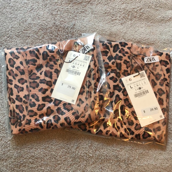 Zara Leopard Print Knit Top - 13