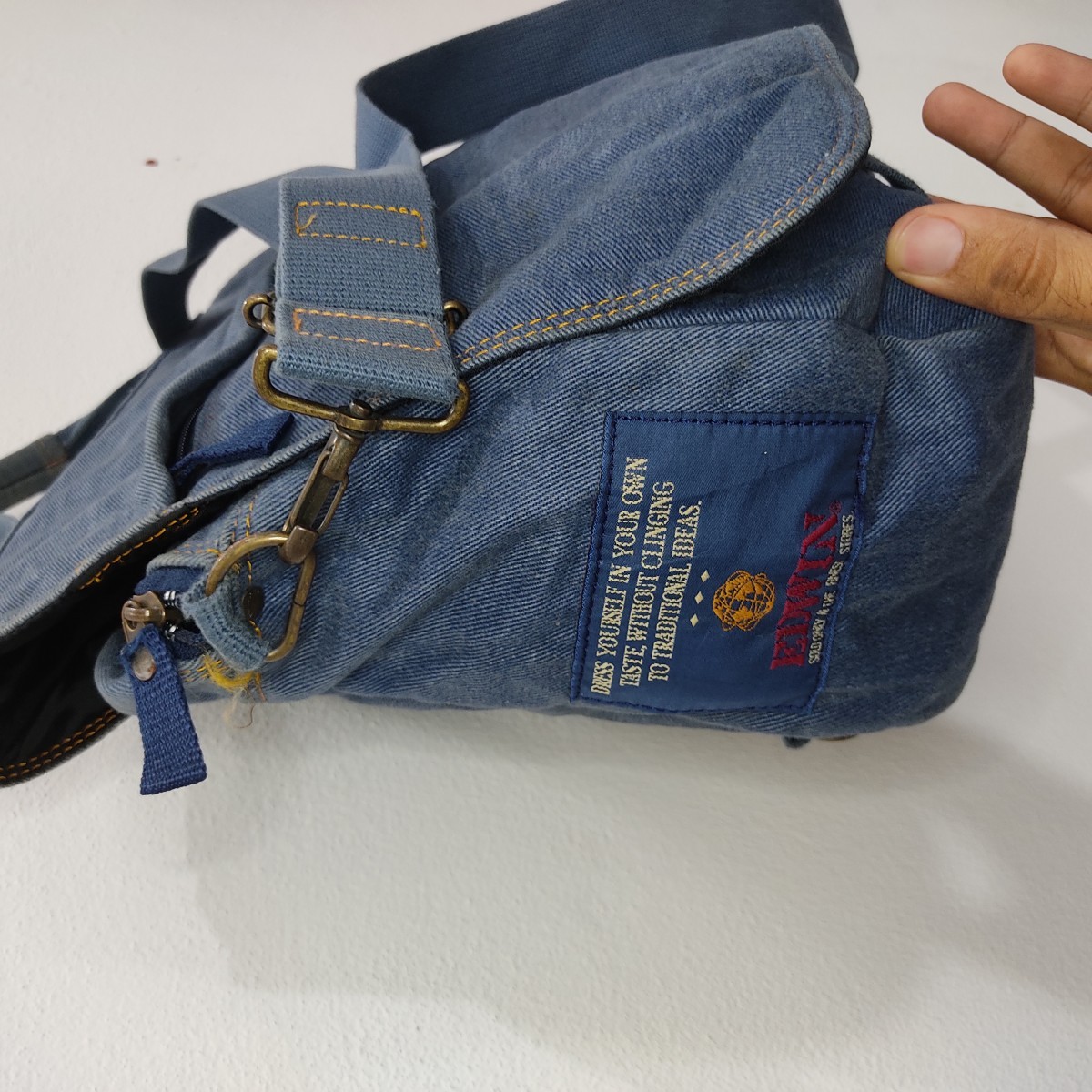 American Vintage - Vintage Denim Jeans Shoulder Luggage Bags - 5