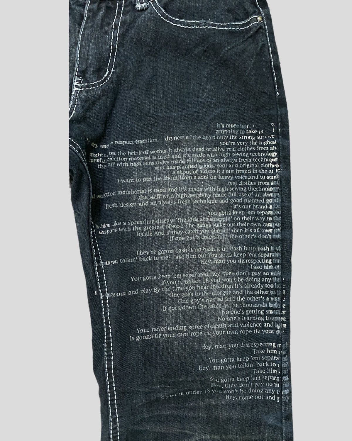 90S POPULAR IN THE ATTIC POEM DISTRESSED DENIM JEANS S37 - 5