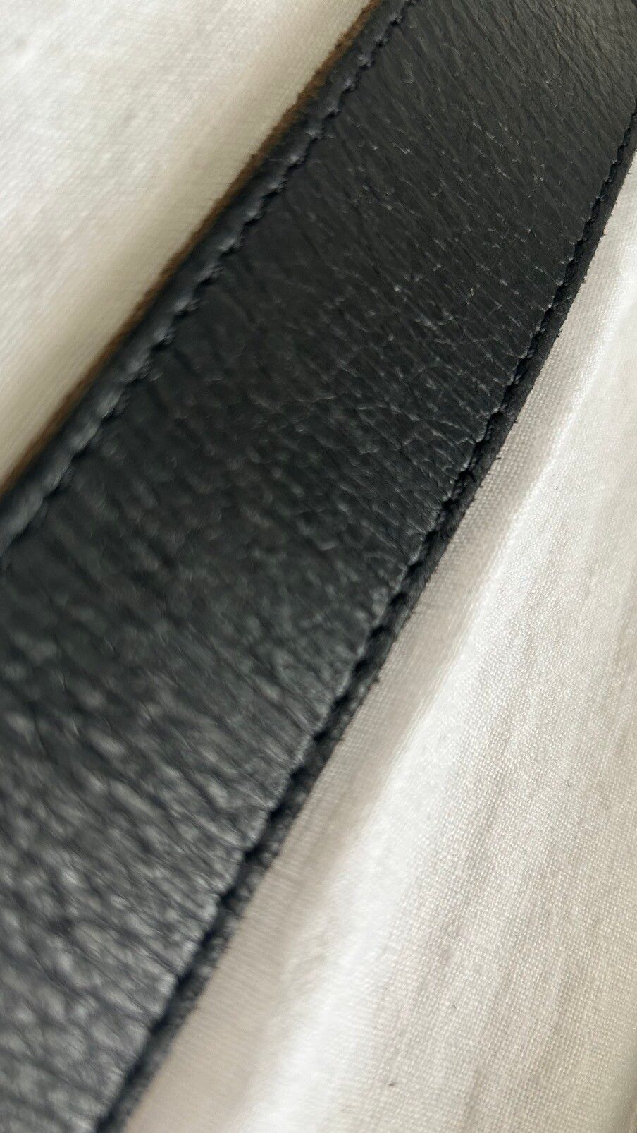 matte black . margiela . leather belt - 7