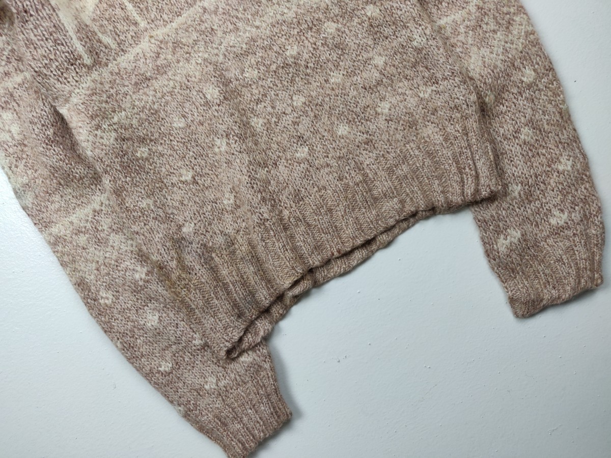 Navajo - Vintage RL Polo Hand Knit Lambs Wool RL Reindeer Sweater - 3