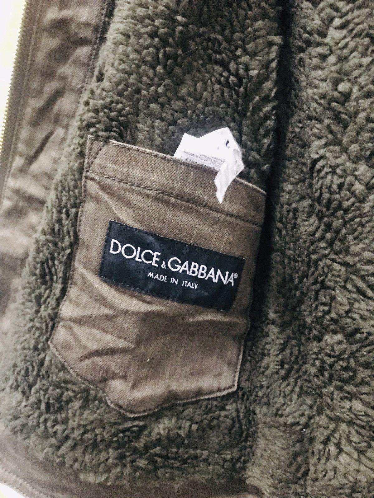 Vintage D&G Fur Denim Jacket - 10