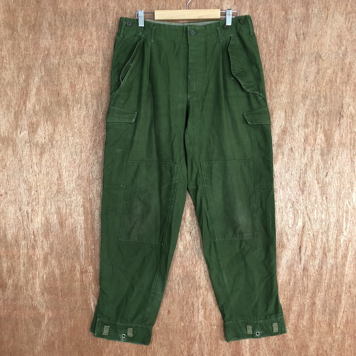 Vintage - Cargo Pants D96 Green Double knee multipocket pants #1474 - 1