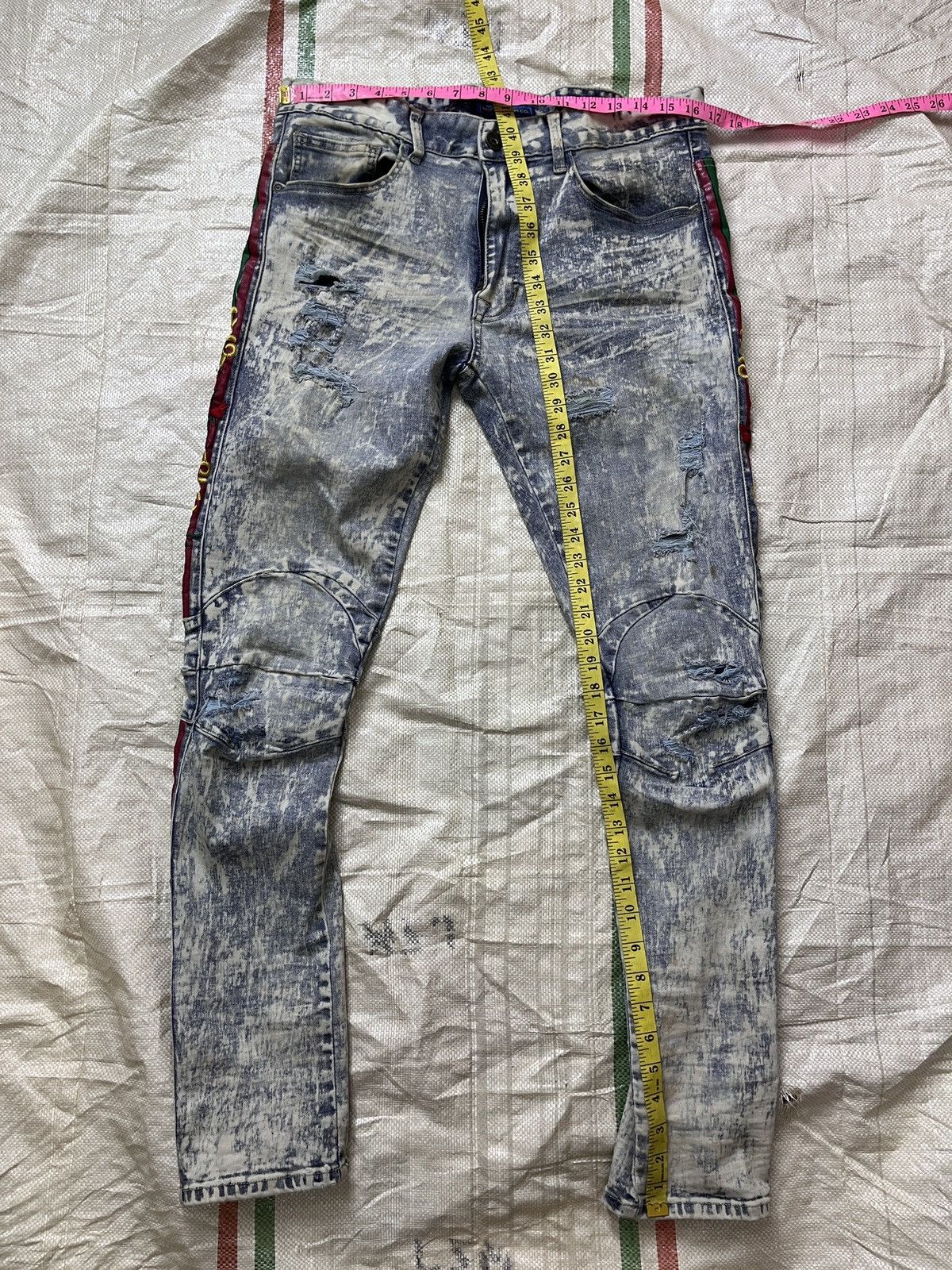 Avant Garde - Acid Wash Distressed SMOKE RISE Denim Jeans Japan - 4