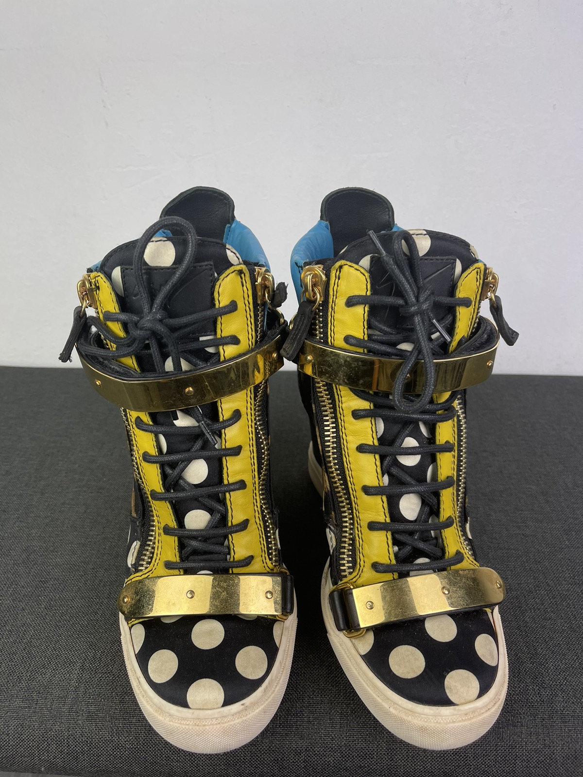 Giuseppe Zanotti Leopard & Polkadot Hi top Wedges Sneaker - 6