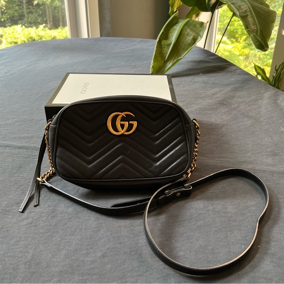 Gucci Marmont Small Crossbody Bag Black Leather - 2