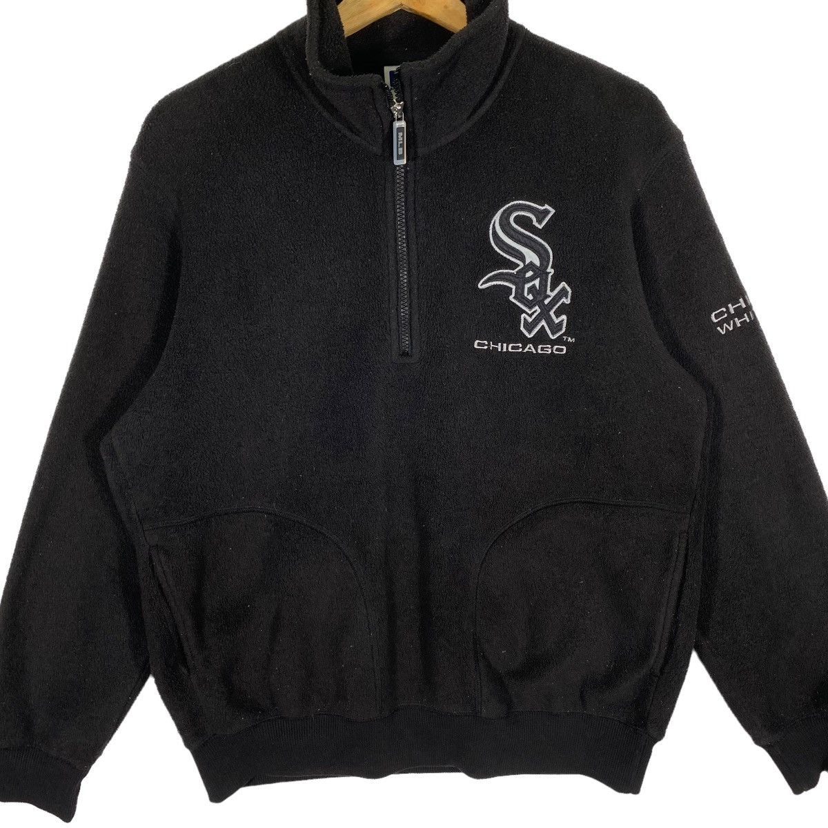 MLB - Vintage Chicago White Sox Fleece Half Zip L Size - 4