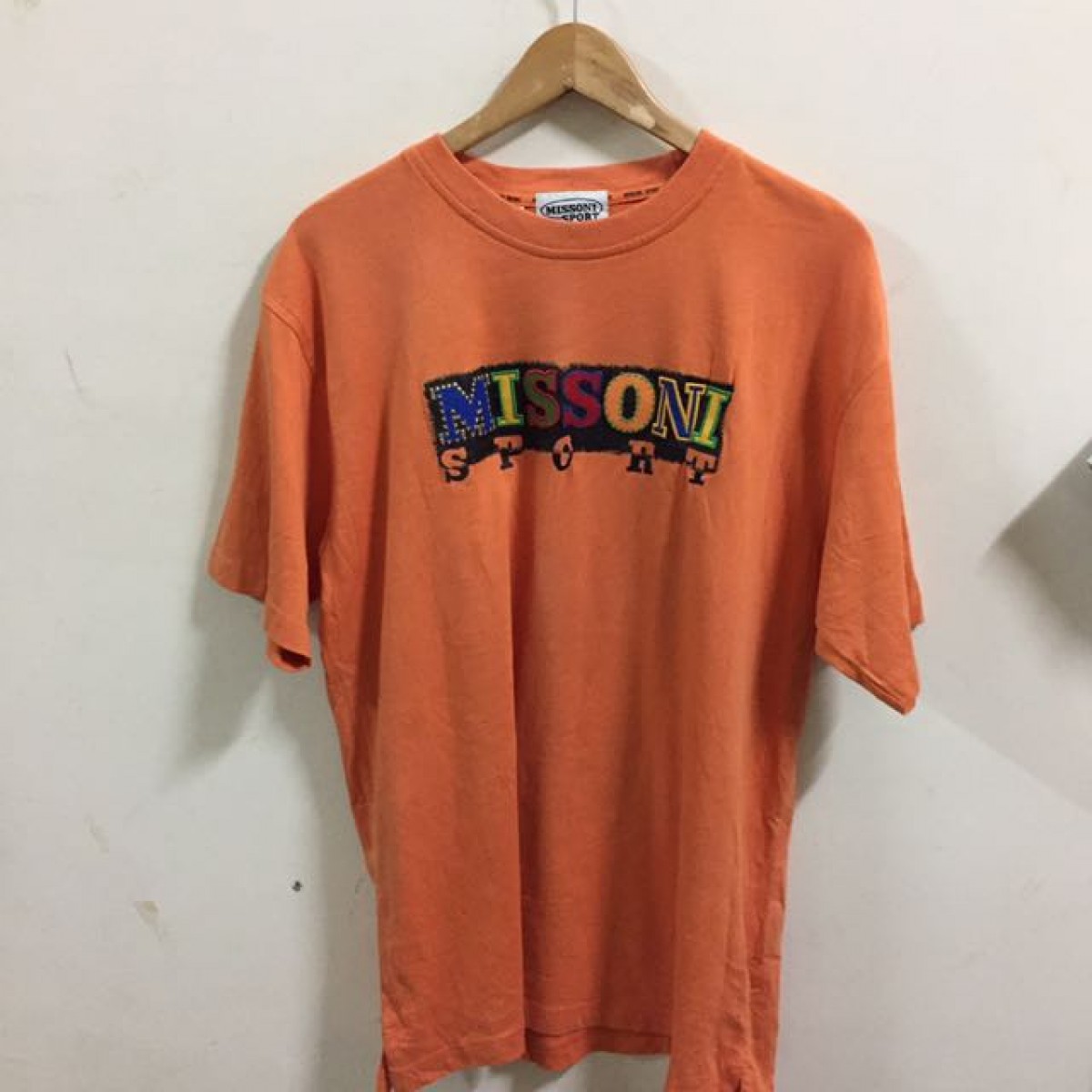 Missoni Sport Logo shirt size L large orange - 1