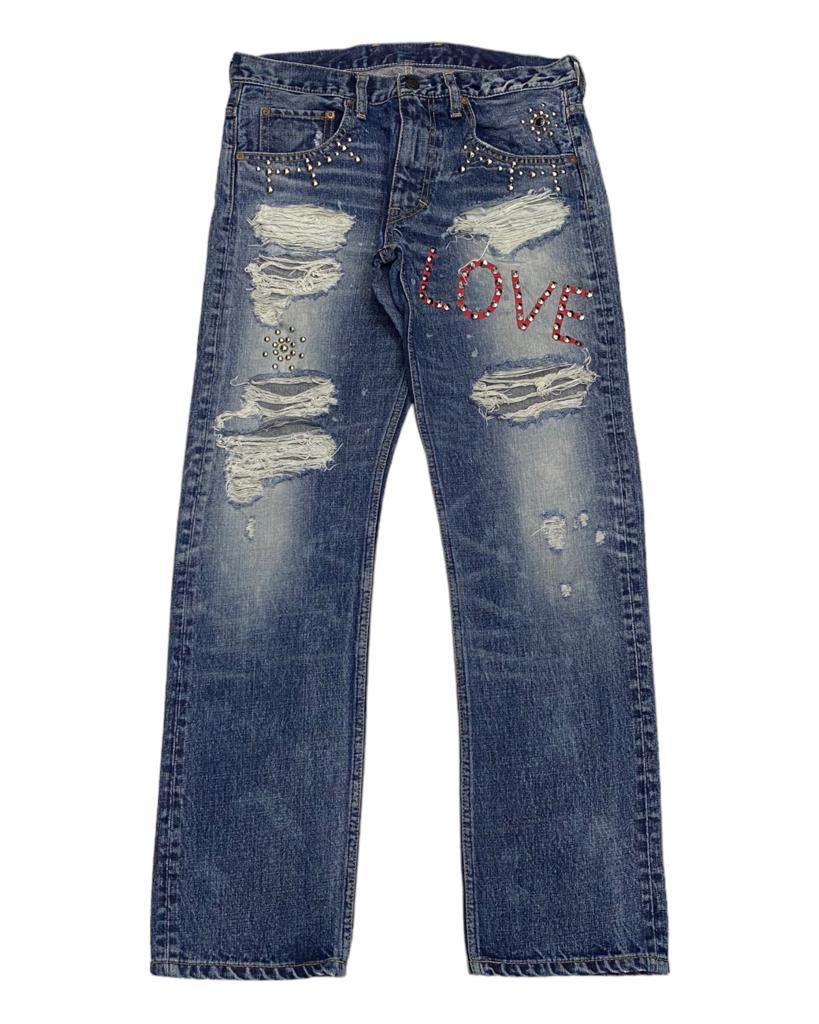 Archival Clothing - 🔥SKULL RIPPED RNA INC DISTRESSED DENIM UNDERCOVER DEISGN - 1