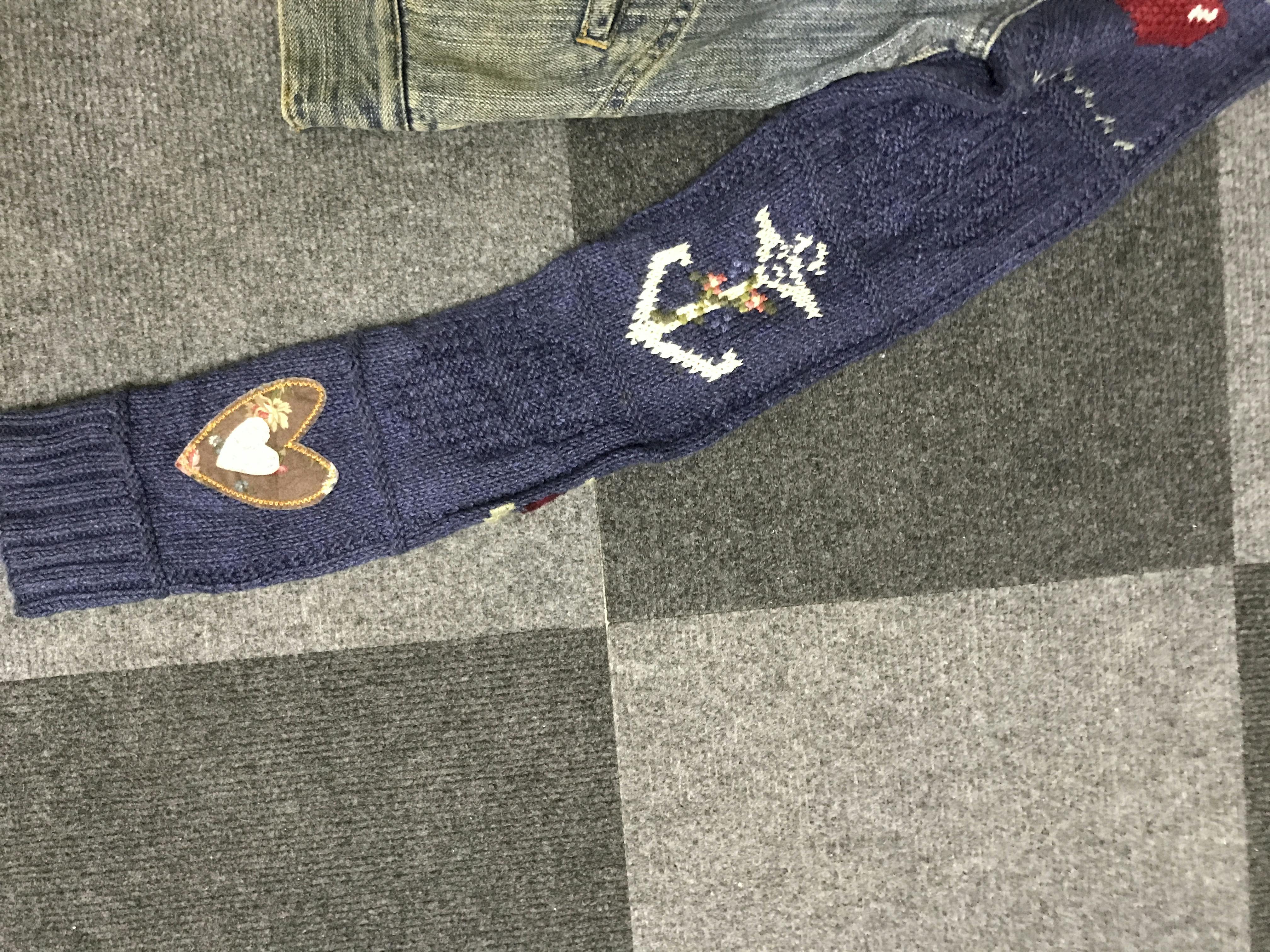 J60 Vintage Rare Archival Ralph Lauren Knit/Jeans Trucker - 6