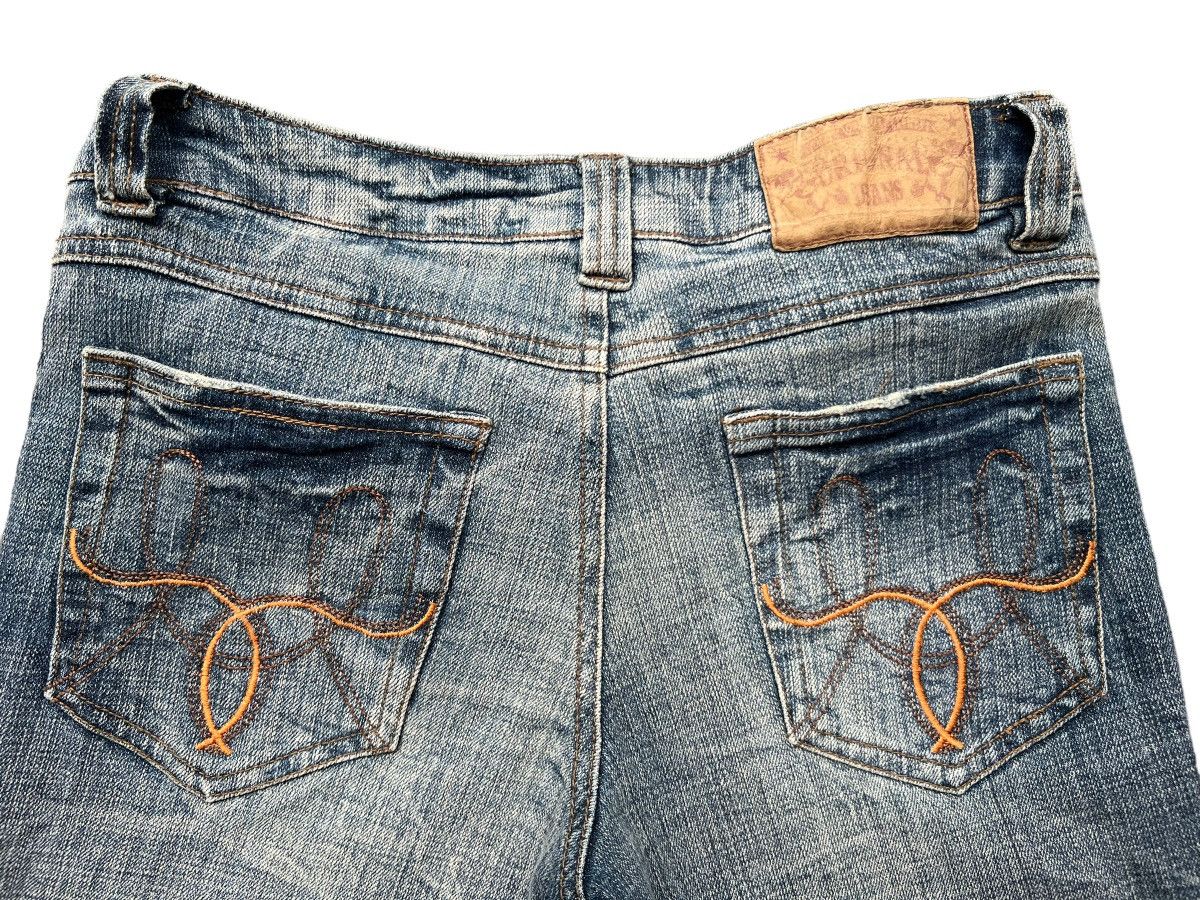 Hype - Vintage Standard Distressed Lowrise Flare Denim Jeans 29x32 - 7