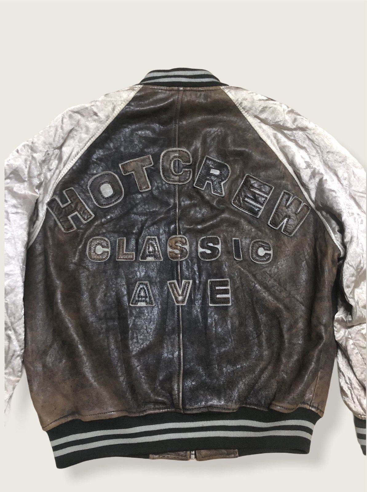 Vintage 80’s HOT CREW Leather Varsity Jacket - 2