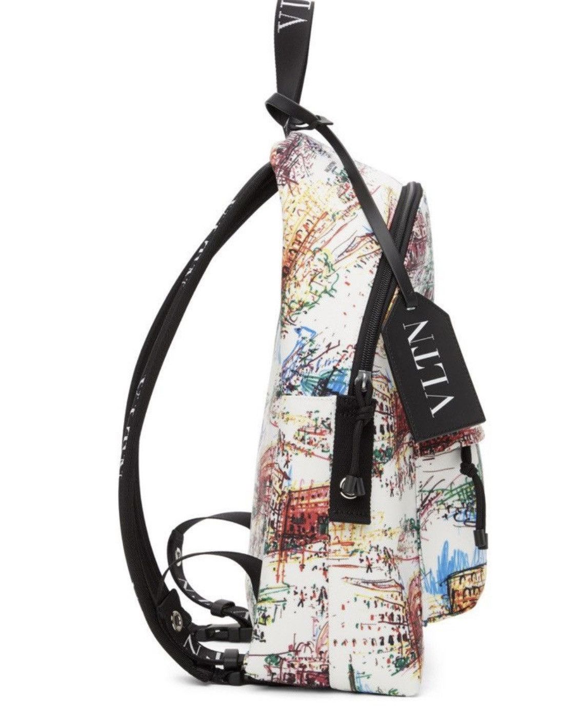 VALENTINO White Valentino Garavani 'VLTN' Monuments Backpack - 4