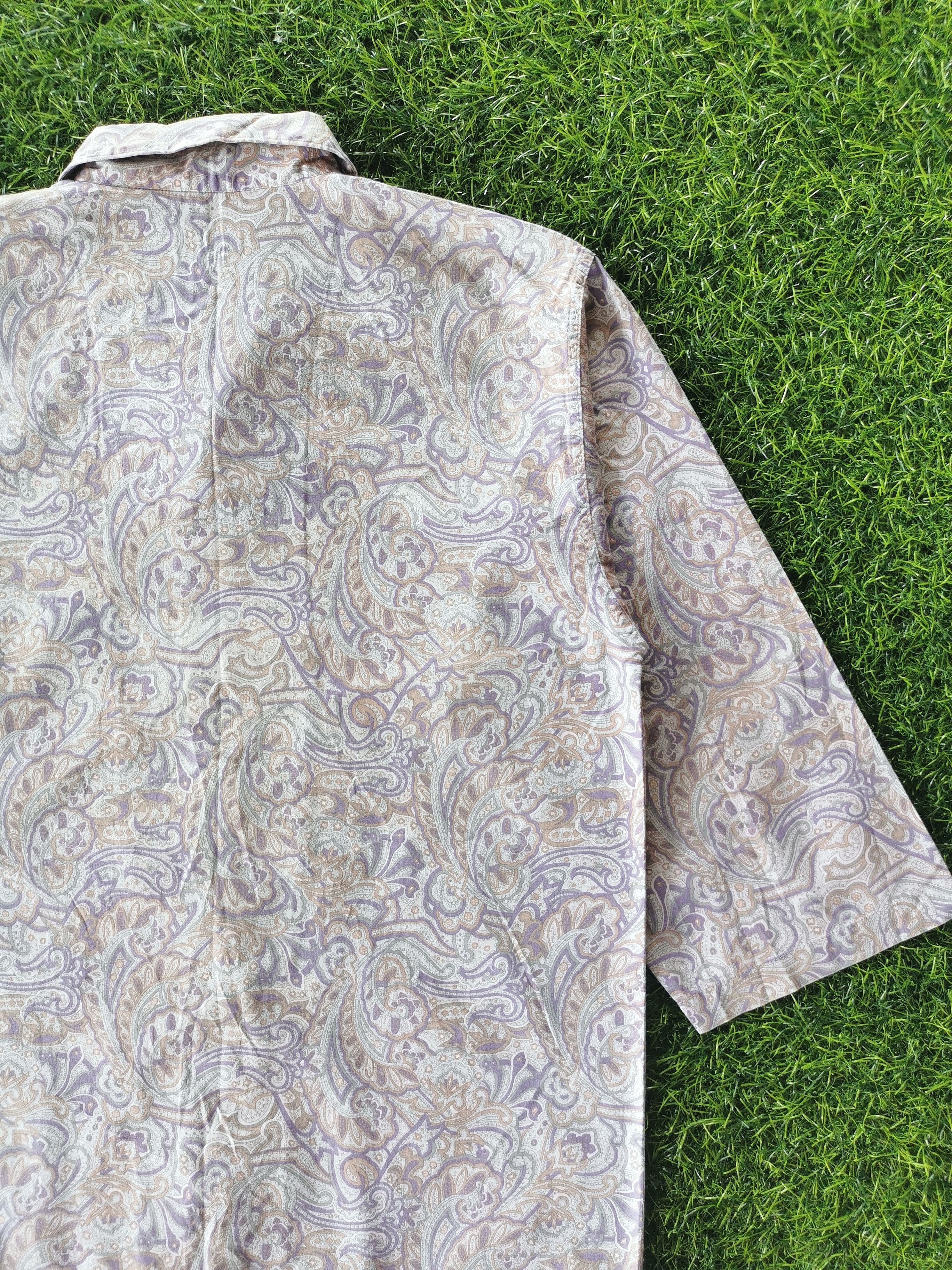 Vintage Burberrys Paisley Button Shirts Burberry - 9