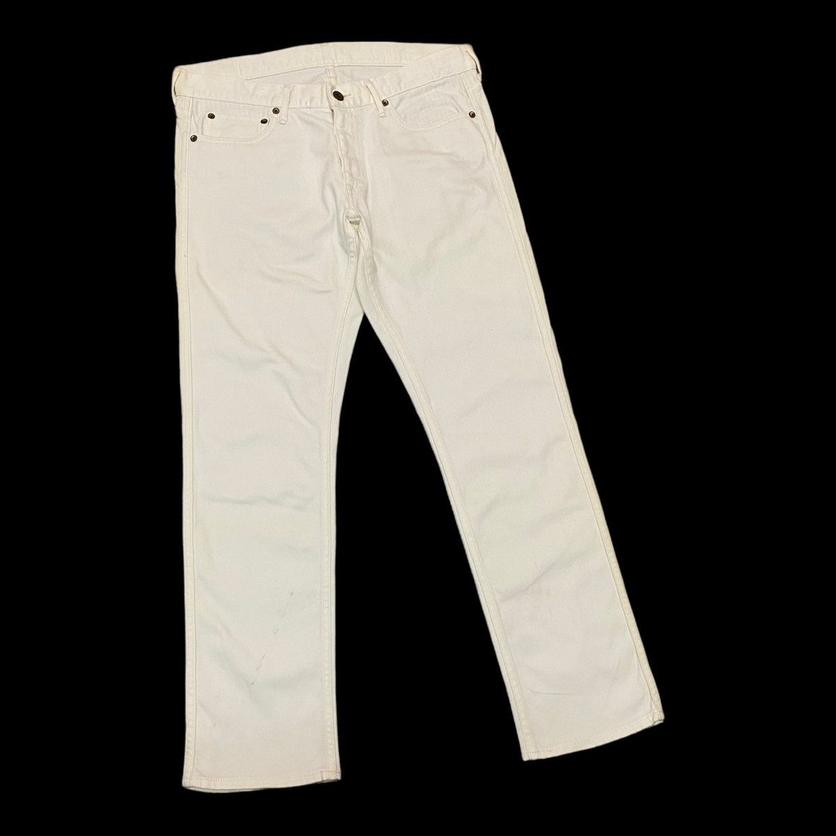 RARE🇯🇵JAPAN BLUE JEANS WHITE DENIM JEANS - 3