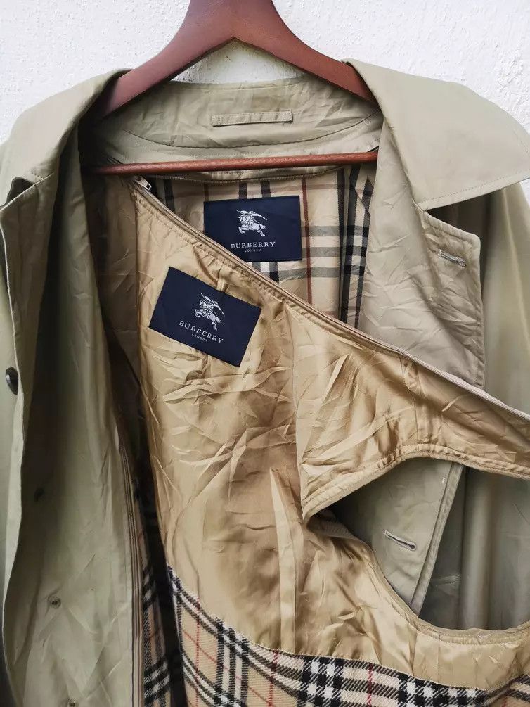Vintage Burberry Nova Check Long Coat Jacket - 7
