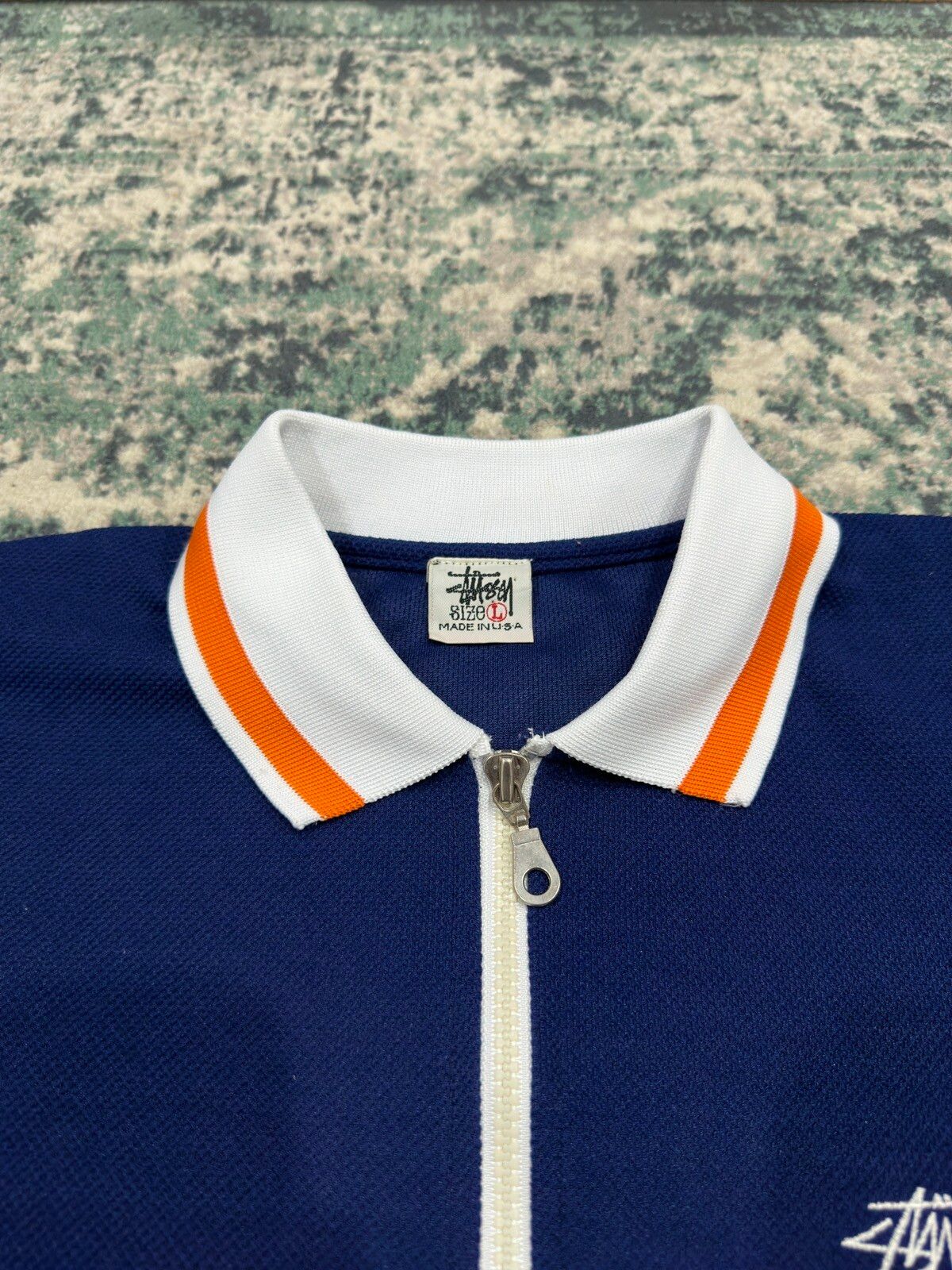 Vintage 90s Stussy Half Zipper Polo Jersey Shirt