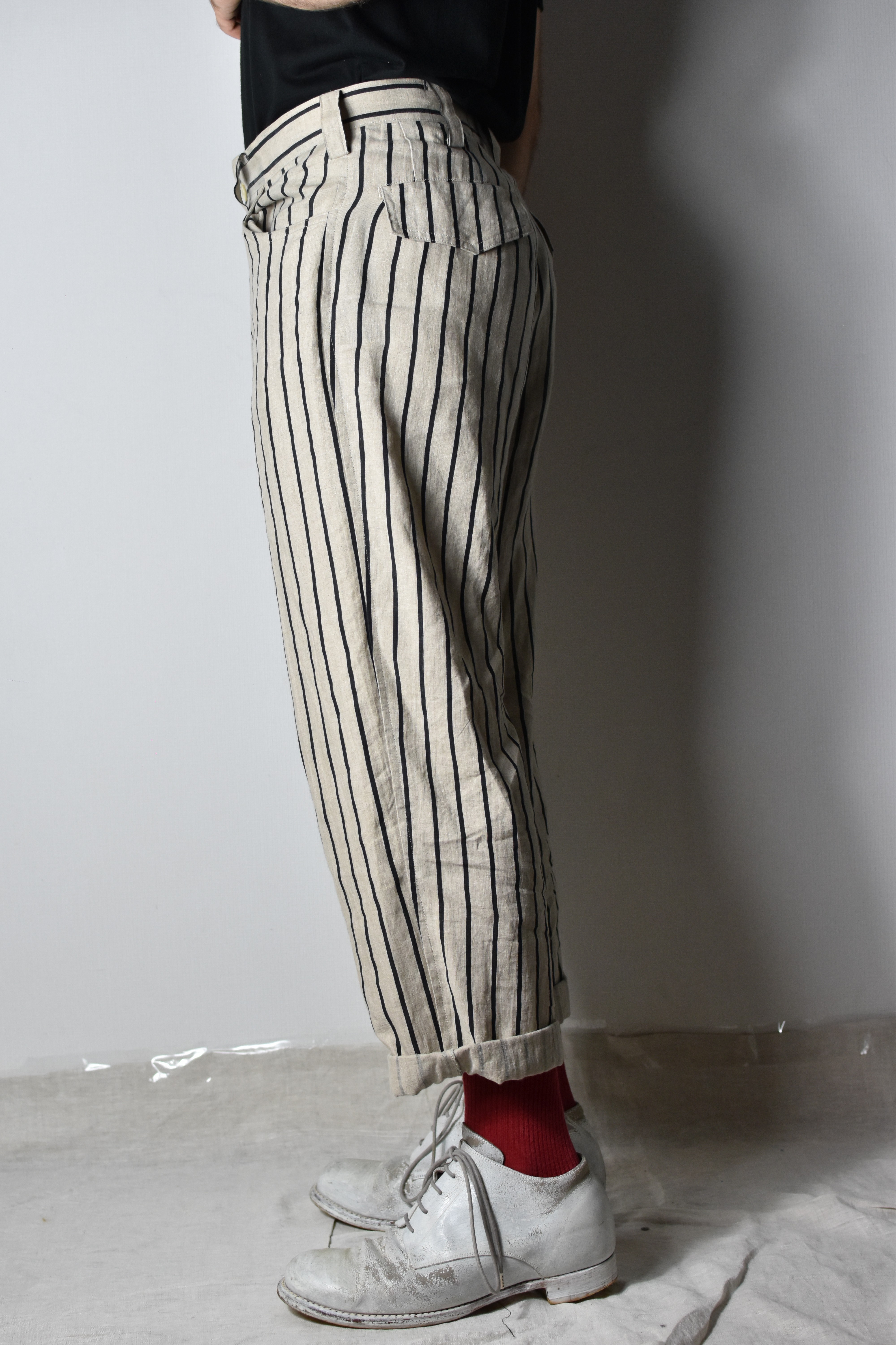 YYPH SS06 Striped Linen Pants - HR-P24-315 - 8