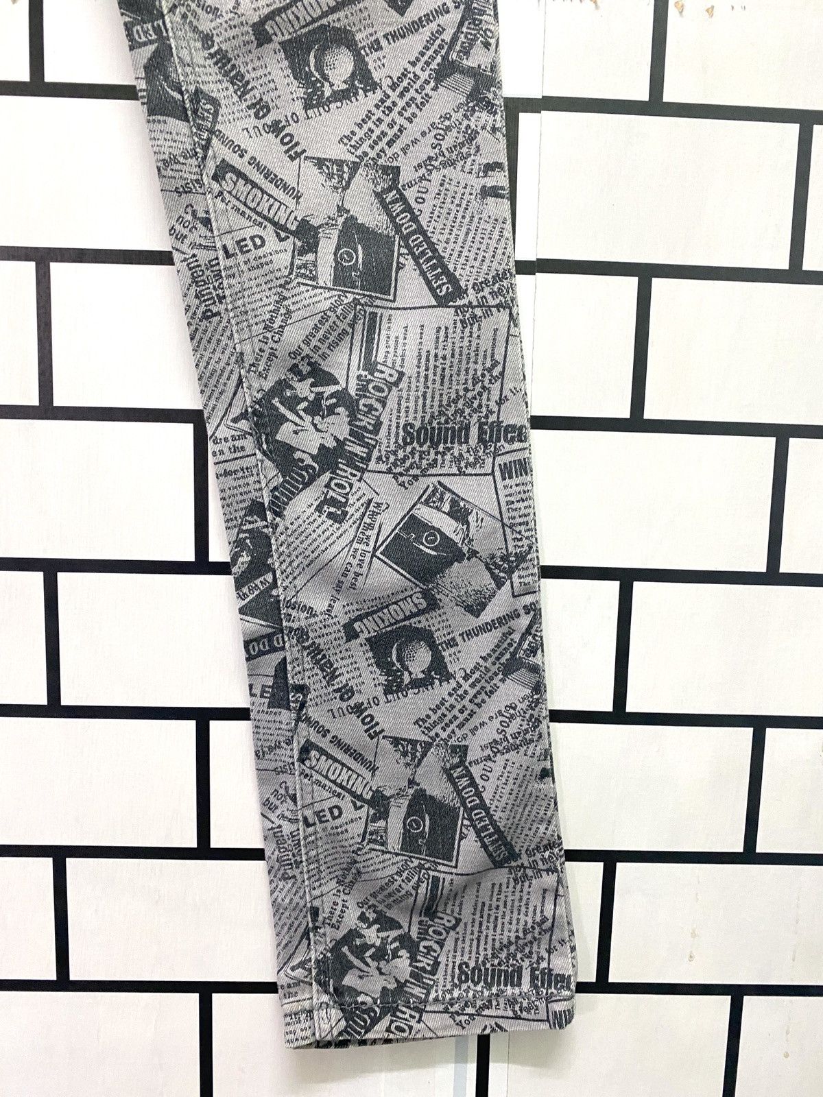 Designer - Japanese Made BACK & FORTH Full Print Rock Style Pants - 9