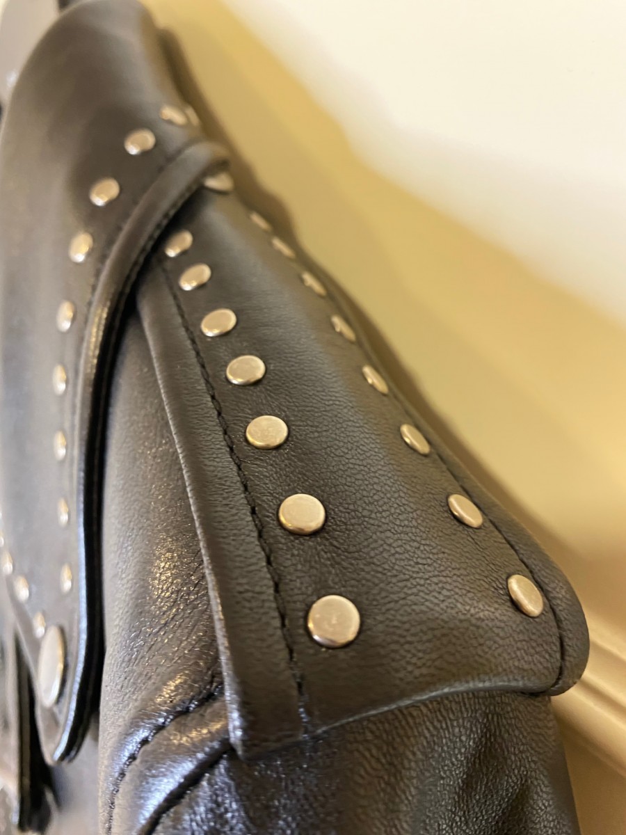 SAINT LAURENT L01 STUDDED LEATHER MOTORCYCLE JACKET IN LAMBSKIN - 5