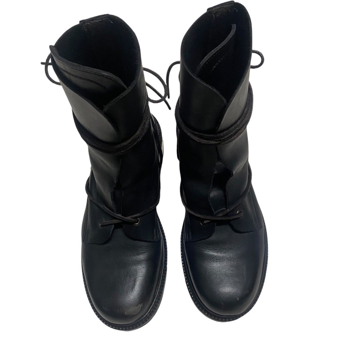 90s Dirk Bikkembergs Boots Metal Lace Through Heel - 5