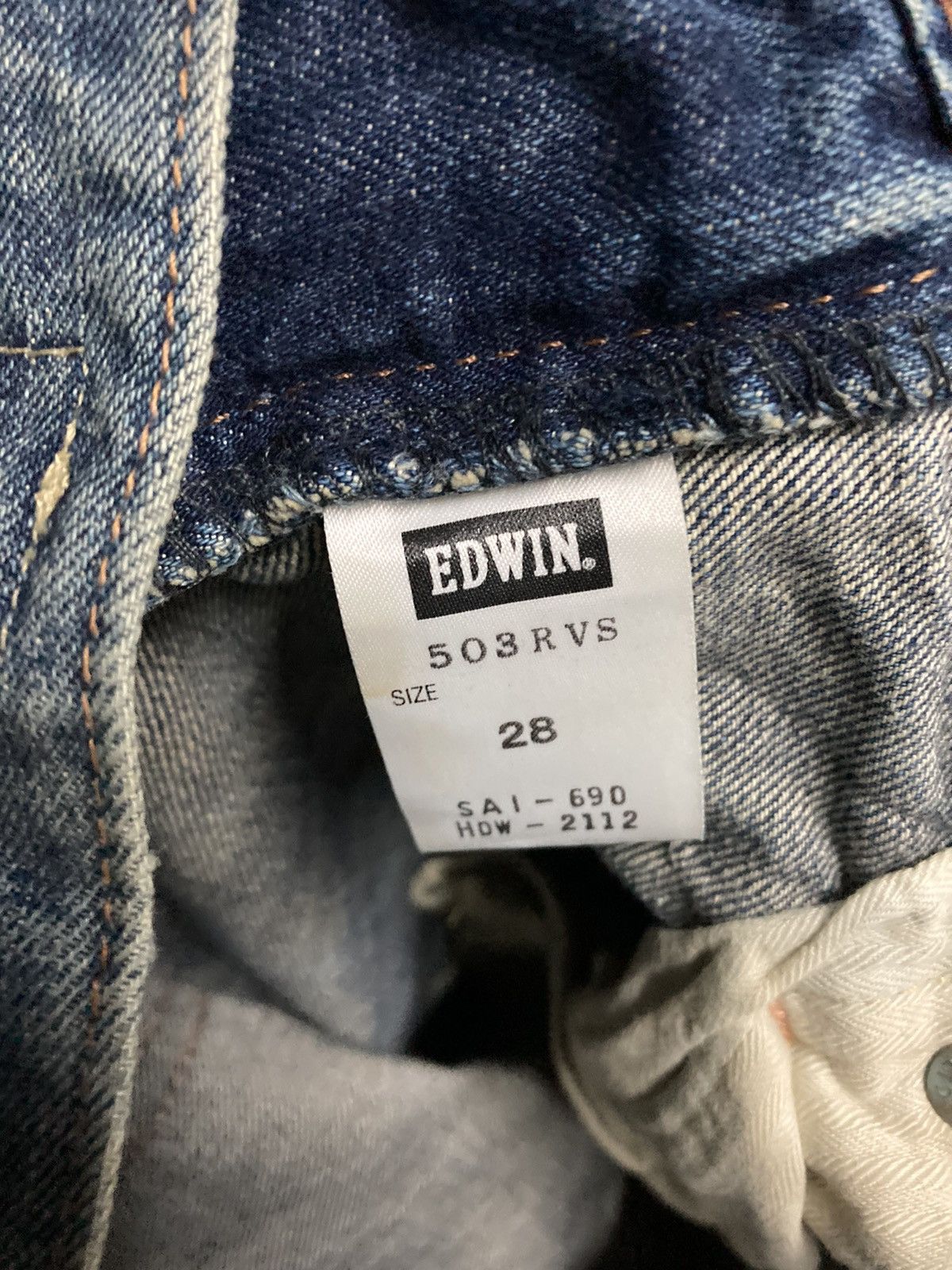 Rare‼️Edwin Distressed Patchwork Denim Jeans - 9