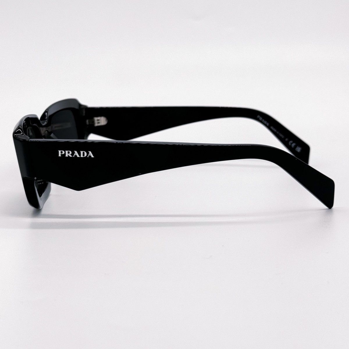 NEW PRADA SPR 27Z 16K08Z SQUARE PR 27ZS BLACK SUNGLASSES - 7