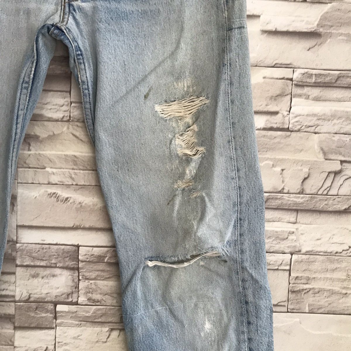 Vintage 80s Levis 501 Distressed Butler Jeans Made in USA - 8